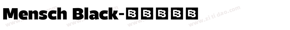 Mensch Black字体转换